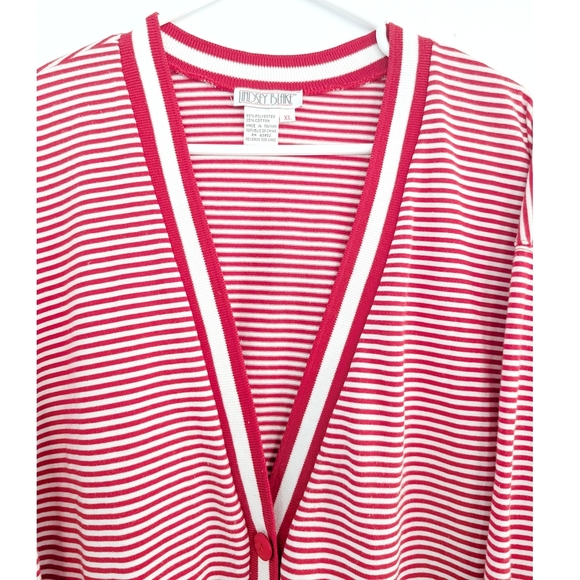 Vintage Oversized Striped Lindsey Blake Women's Cardigan (XL) - Picture 2 of 3